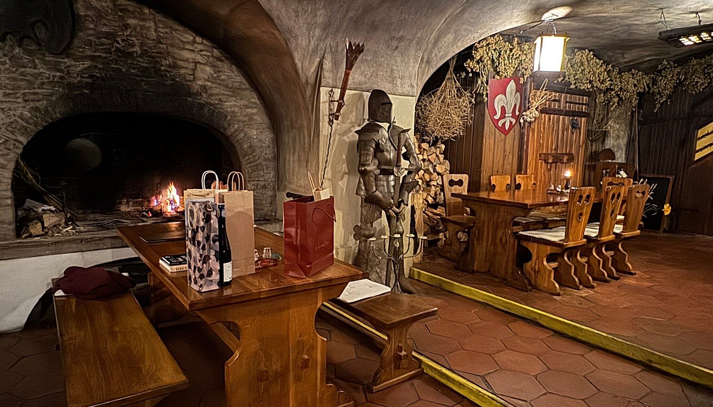Lunch In Medieval Restaurant